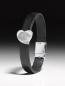 Preview: Lederarmband mit einem Fingerprintherz