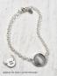 Preview: Silberarmband mit einem integrierten personalisierten Charm in Feinsilber