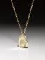 Preview: Silver necklace with a curved fingerprint heart pendant in fine silver