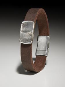 Lederarmband mit doppelter Platte