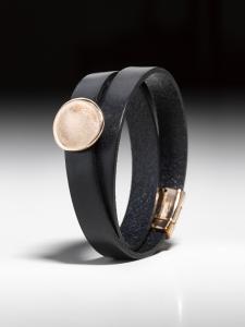 Wickellederarmband mit Fingerprintnugget