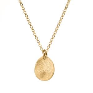 Silberkette mit kleinem Teardrop mit Nasenabdruck
