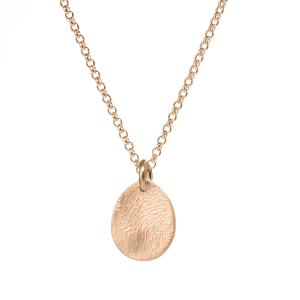 Silberkette mit kleinem Teardrop mit Nasenabdruck