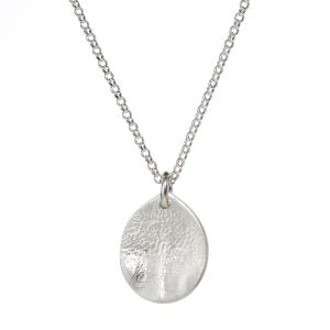 Silberkette mit großem Teardrop-Anhänger