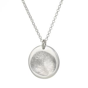 Silberkette mit mittelgroßem Nasenabdruck-Anhänger in Silber