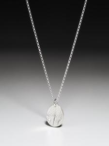 Silberkette mit großem Teardrop-Anhänger