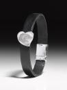 Lederarmband mit einem Fingerprintherz